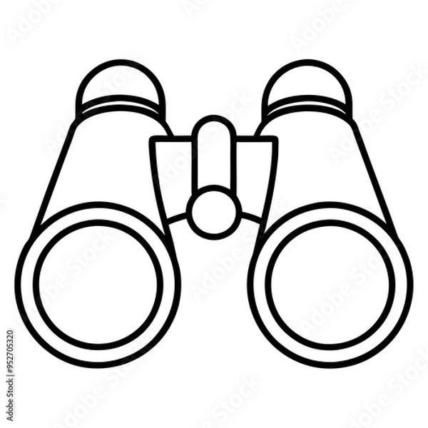 Obraz Binocular Silhouette Vector Illustration