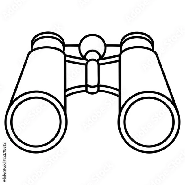 Obraz Binocular Silhouette Vector Illustration
