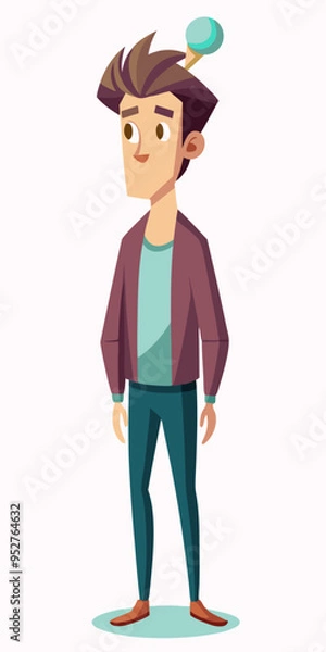 Obraz 3d Cartoon Male Character Rendering