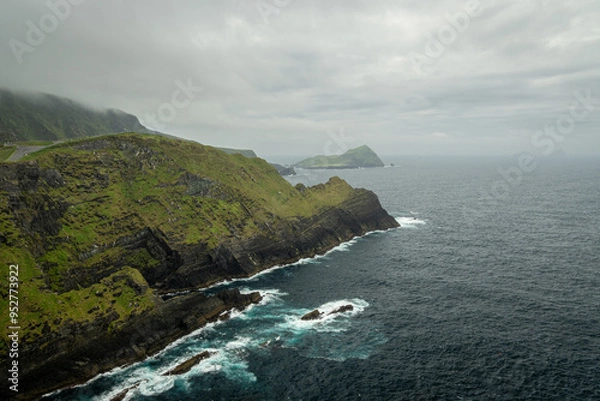 Obraz Spectacular view on a rainy day, of the Cliffs of Kerry. Kerry's ring. Ireland.