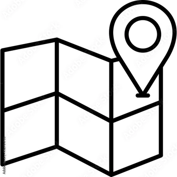 Fototapeta map location