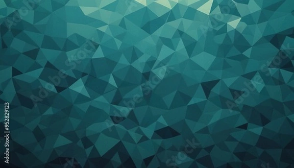 Obraz Abstract teal geometric background with triangle pattern.