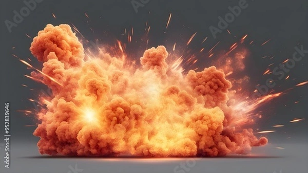 Fototapeta A big Fire explosion for background use