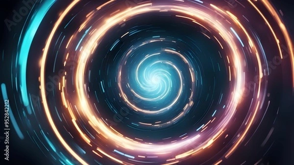 Fototapeta abstract background in rounded multiple colours 