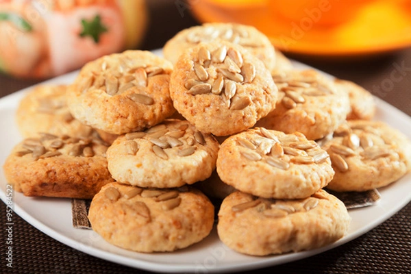 Obraz Cookies with sunflower seeds