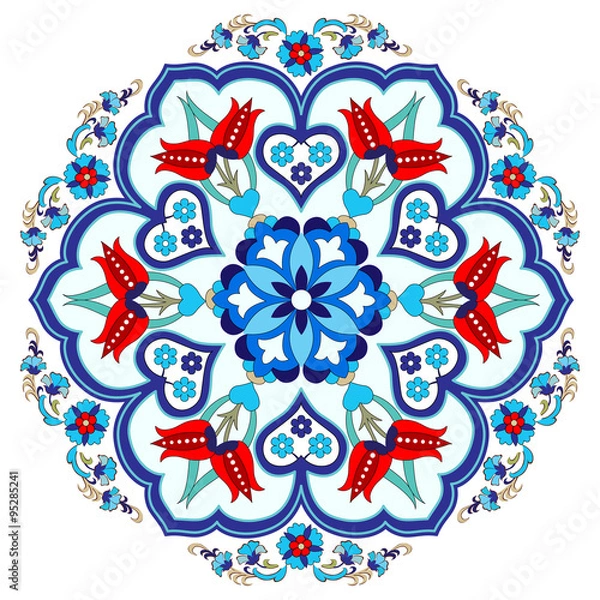 Obraz Antique ottoman turkish pattern vector design three