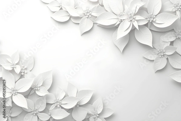 Fototapeta  Paper Textures with white silver leaf