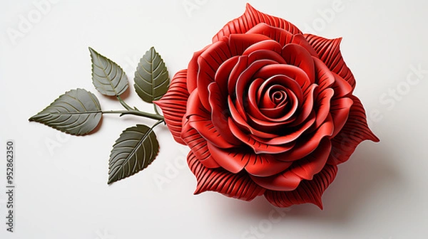 Obraz red rose photo generative ai