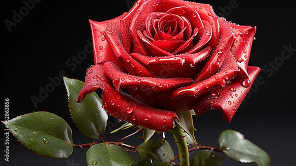 Obraz red rose photo generative ai