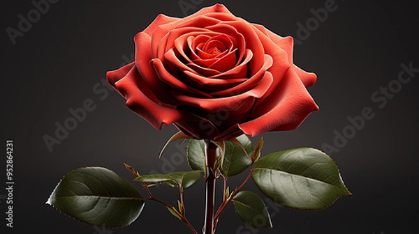Obraz red rose photo generative ai
