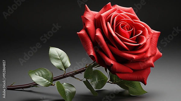 Obraz red rose photo generative ai