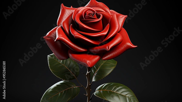 Obraz red rose photo generative ai