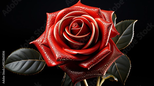 Fototapeta red rose photo generative ai