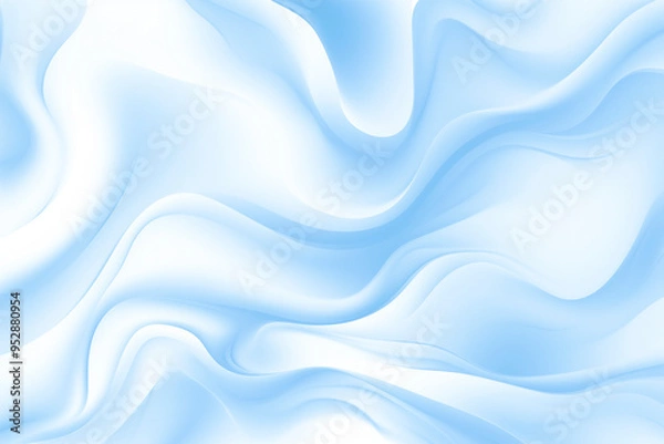 Fototapeta Abstract light blue wavy geometry background white background
