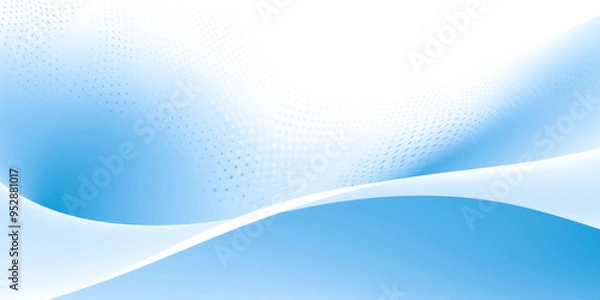 Fototapeta Abstract light blue wavy geometry background white background