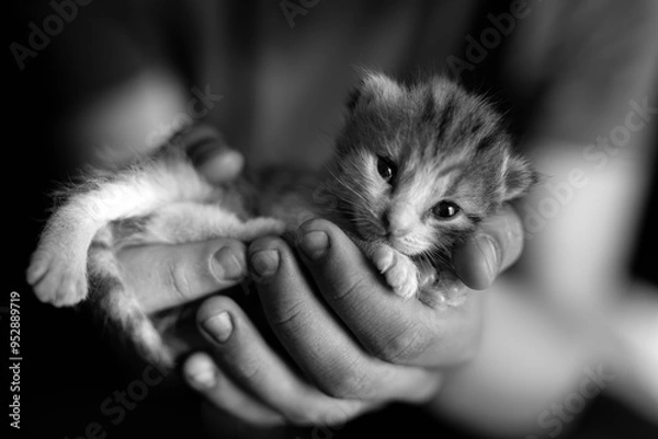 Fototapeta Kotek w rękach 
