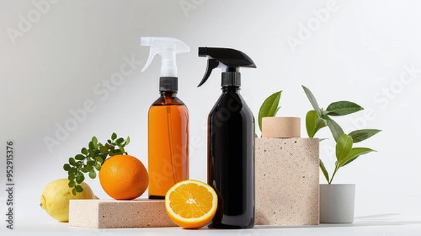 Obraz a collection of natural, non-toxic cleaning products