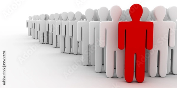 Fototapeta Standing out from the crowd