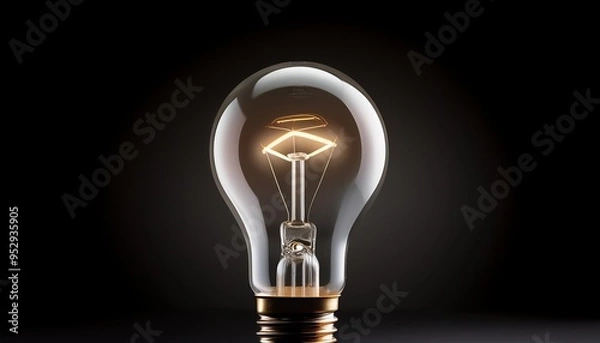 Fototapeta light bulb on a black background