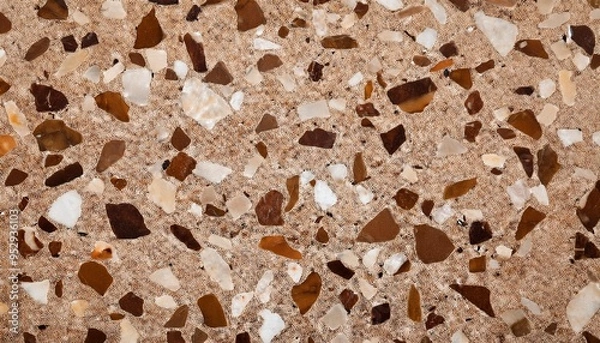 Fototapeta natural brown terrazzo marble stone texture