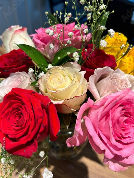 Fototapeta roses from a caring heart