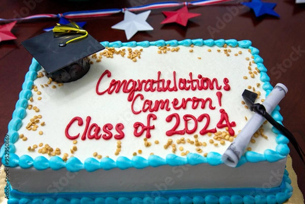 Obraz High school graduation cake Cameron