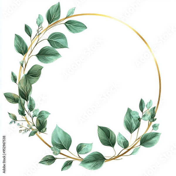 Fototapeta laurel wreath on a white background