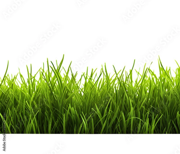 Fototapeta Green grass frame isolated on transparent background