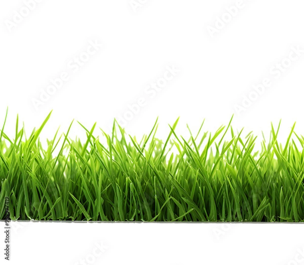 Fototapeta Green grass frame isolated on transparent background