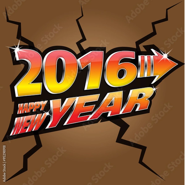 Obraz Happy New Year 2016 Wallpaper Design