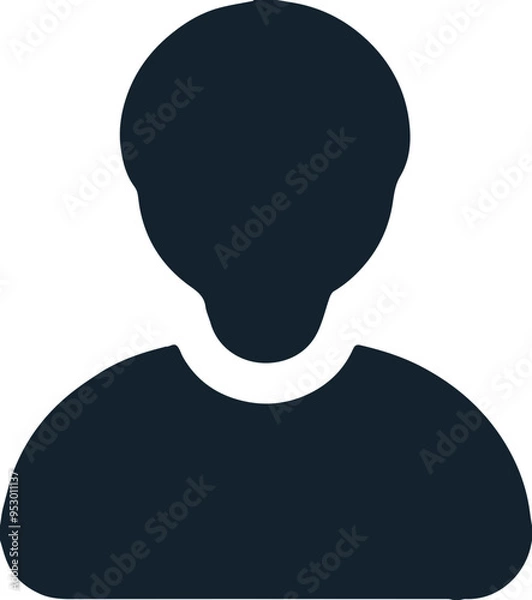 Obraz 사람 실루엣 아이콘, 프로필과 사용자 식별을 상징하는 디자인