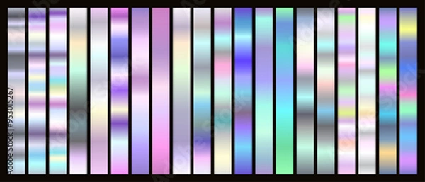 Fototapeta Hologram Gradient Color Set