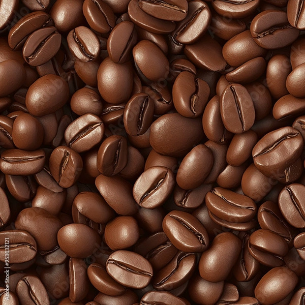 Fototapeta 中煎りコーヒービーンズパターン