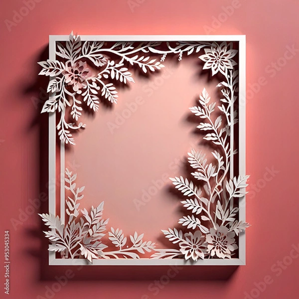 Fototapeta greeting card floral template background design