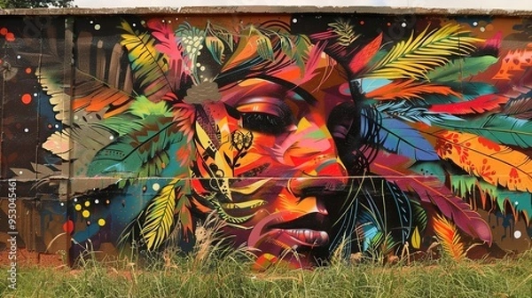 Fototapeta Graffiti pattern wallpaper