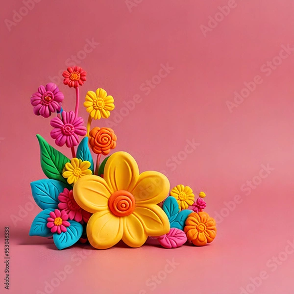 Fototapeta greeting card floral template background design