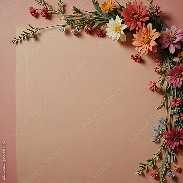 Obraz background with poinsettia