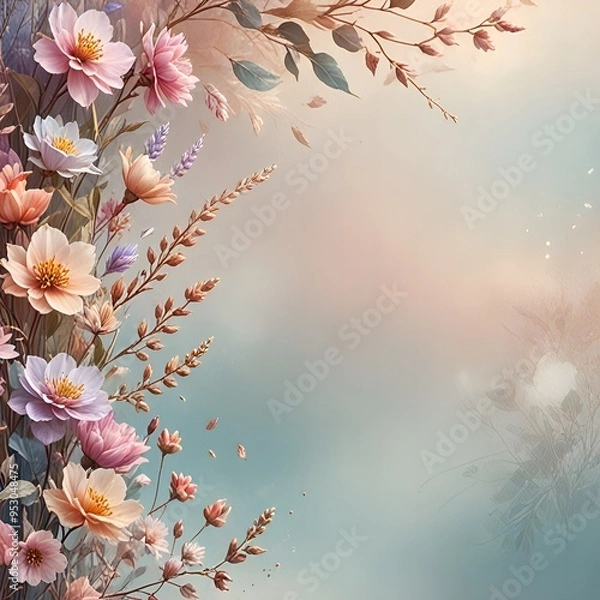 Fototapeta background with flowers