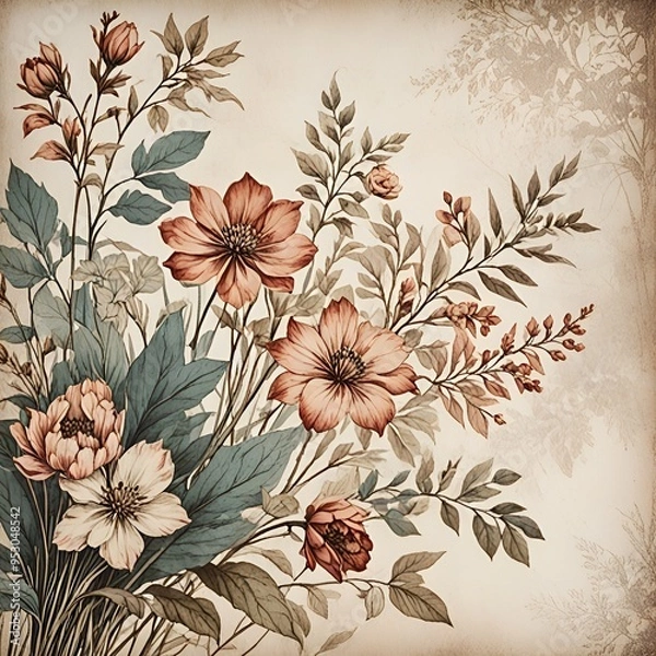 Obraz abstract floral background