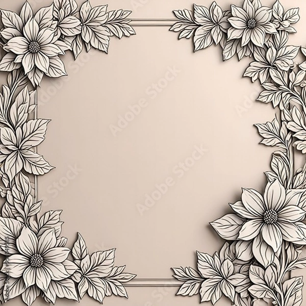 Obraz abstract floral frame