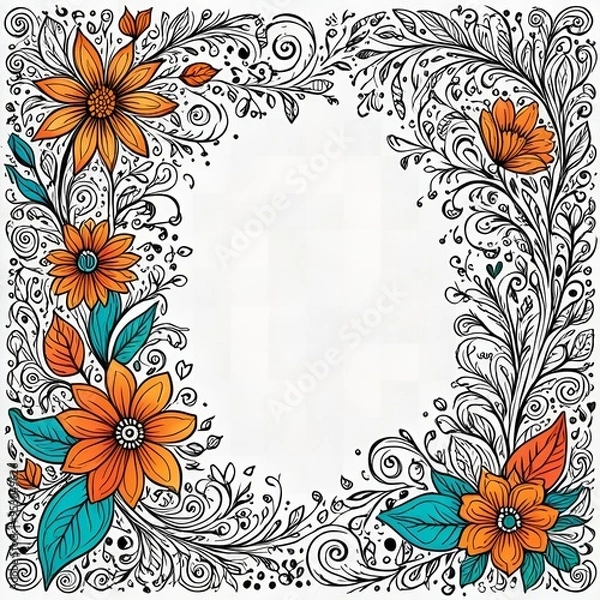 Obraz floral background with flowers