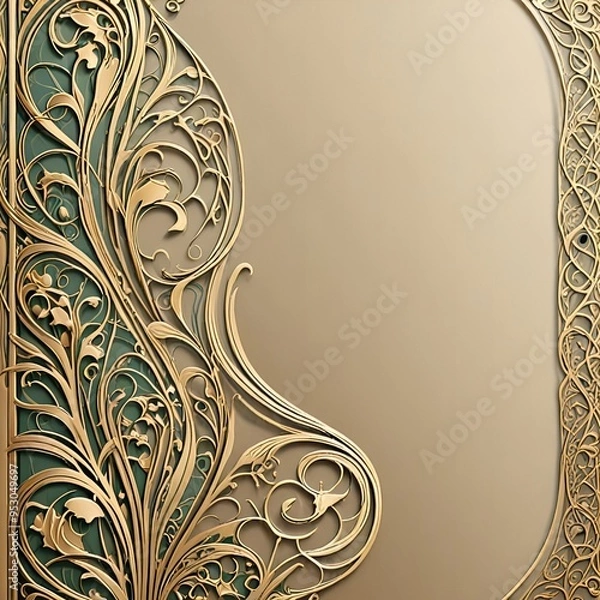 Obraz background with gold ornament