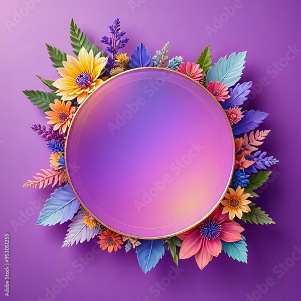 Fototapeta frame with flowers