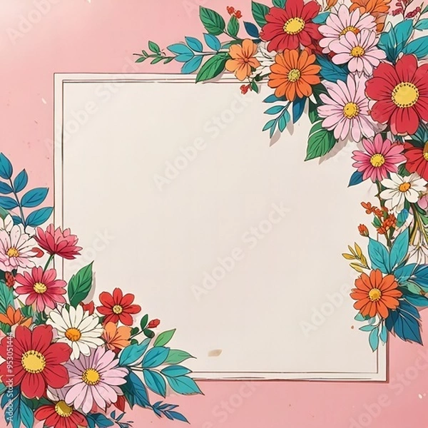 Fototapeta floral frame