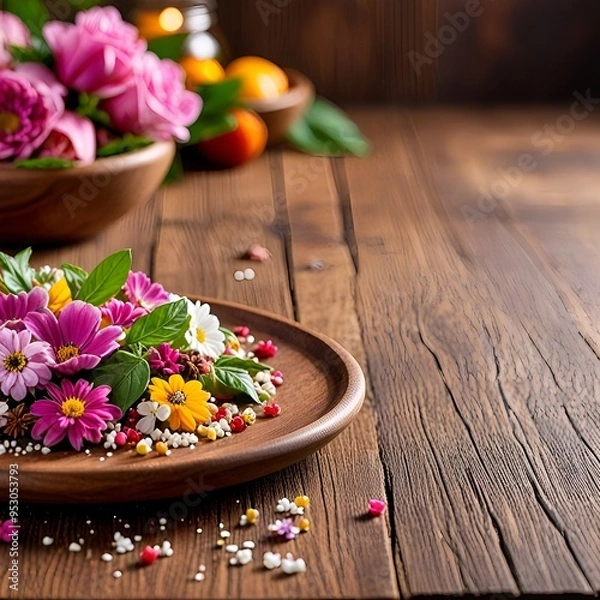 Fototapeta flowers on table