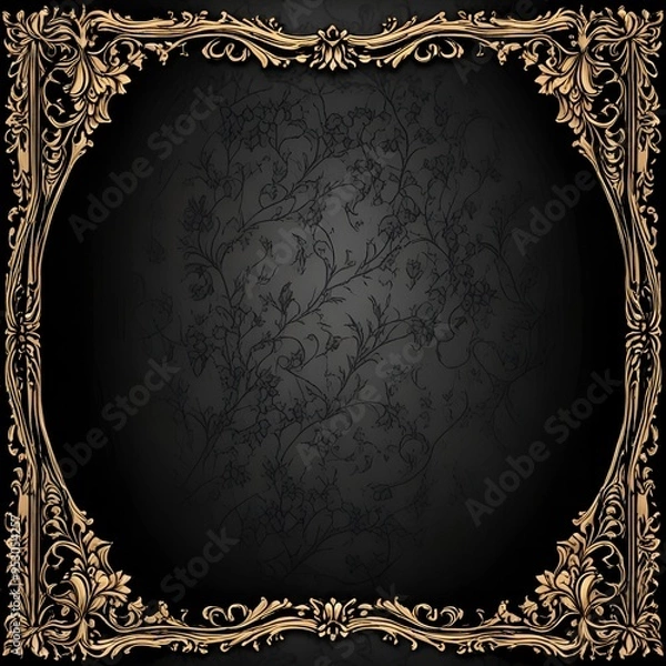 Fototapeta frame on black