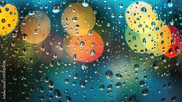 Obraz raindrop on window