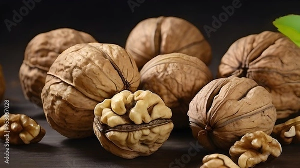 Fototapeta walnuts and nutcracker