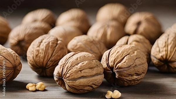 Fototapeta walnuts and nutcracker