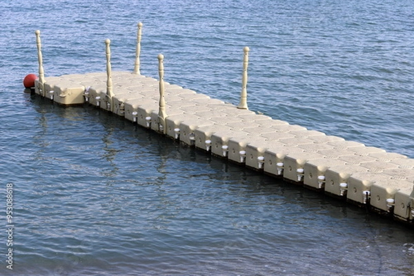 Fototapeta a berth for mooring yachts and boats in a seaport.